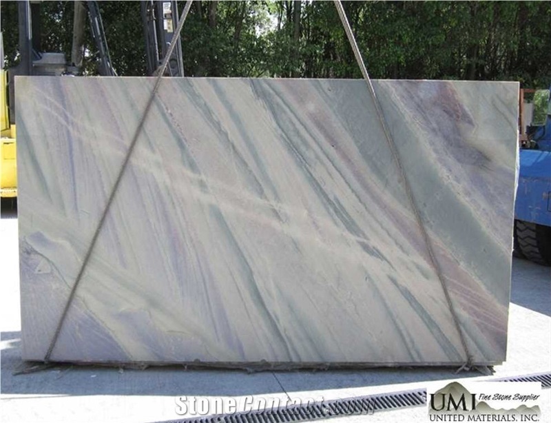 Azul Imperiale Quartzite Slabs Leather Finish, Brazil Blue Quartzite
