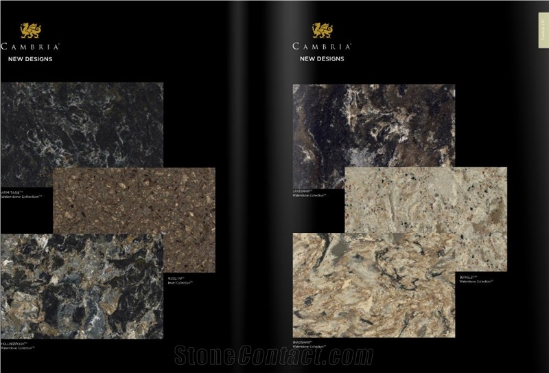 Cambria Waterstone Collection Granite Countertop, Grey Granite Countertop