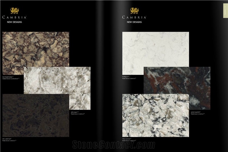 Cambria Waterstone Collection Granite Countertop, Grey Granite Countertop