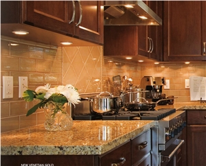New Venetian Gold Granite Countertop, New Venetian Gold Yellow Granite Countertop