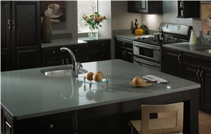 Zodiaq Magellan Green Quartz Surfaces Countertop
