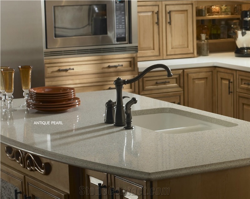 Zodiaq Quartz Surfaces Antique Pearl Countertop
