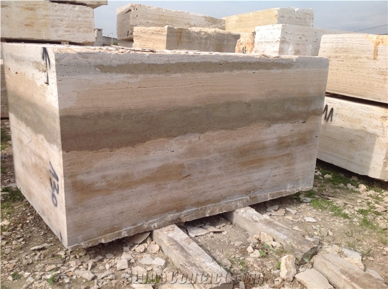 Travertino Romano Blocks, Travertine Block