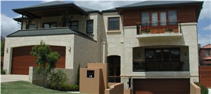 Tamala Limestone Residential Building Wall Cladding, Tamala Beige Limestone Wall