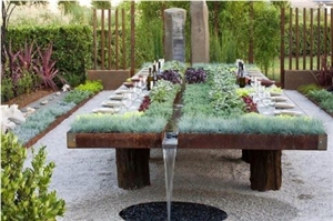 Rojo Coralito Marble and Crema Marfil Crushed Stone Jardines, Beige Marble Pebble, Gravel