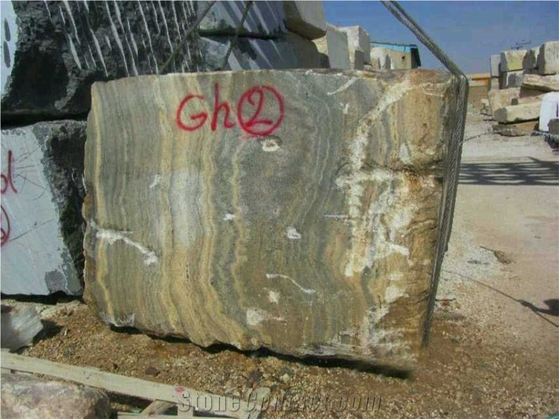 Silver and Smoky Travertine Blocks