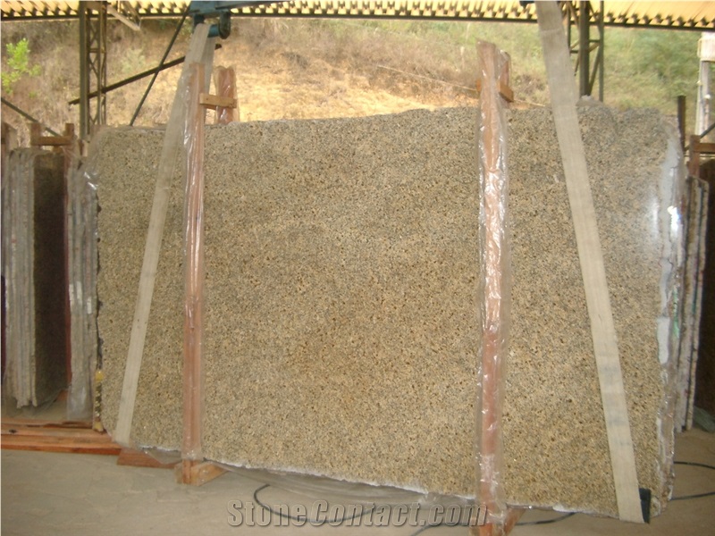 Giallo Humaita Granite Slabs, Brazil Yellow Granite