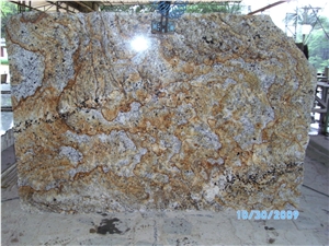 Gold and Silver Granite Slabs, Juparana Golden Kam Granite Slabs