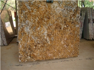 Mascarello Granite Slabs, Brazil Yellow Granite