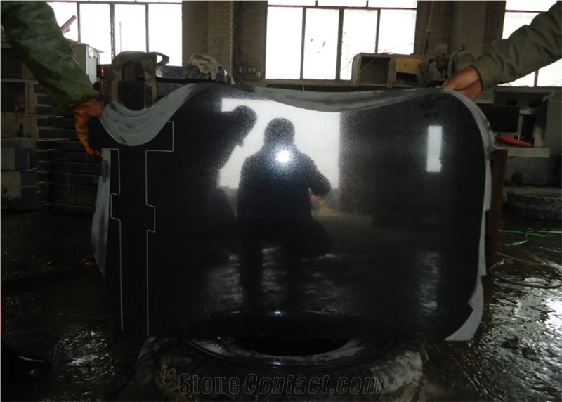 Absolute Black Granite Tombstone, Shanxi Black Granite Tombstone