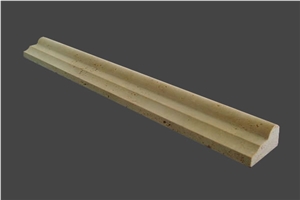 Travertine Mouldings, Trims, Borders, Classic Beige Travertine