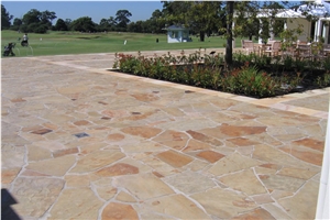 Castlemaine Slate Random Flagstone Paving, Castlemaine Beige Slate Flagstone Paving