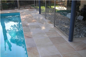 Golden Dunes Sandstone Pool Deck Pavers, Yellow Sandstone