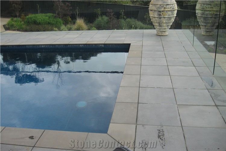 Honed Blue Stone Pool Coping, Bam Grey Blue Stone
