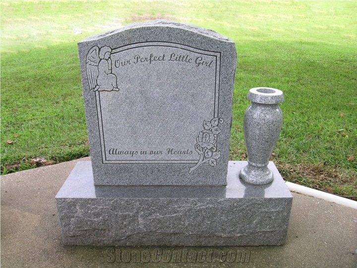 Single Monument for Children and Infants Grey Granite