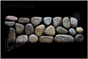 Bali Black Grey Pebble Borders and Pebble Tiles, Grey Marble Borders - Pebble on Mesh Producer / Exporter