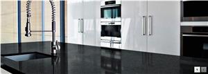 Midnight Black Quartzita Collection Quartz Stone Kitchen Countertop