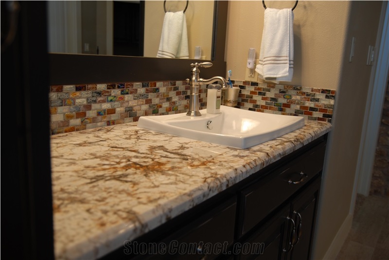 Delicatus Gold Granite Bathroom Vanities, Vanity Counter Tops, Delicatus Gold Yellow Granite Vanities