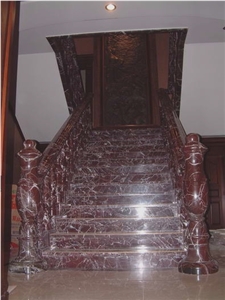 Rosso Levanto Marble Steps & Risers, Rosso Levanto Red Marble Steps Rosso Levanto Marble Steps & Risers, Rosso Levanto Red Marble Steps