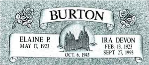 Barre Grey Granite Double Grave Marker