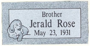 Georgia Grey Granite Infant Slant Grave Stone