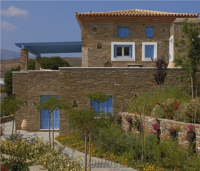 Karystos Brown Slate Exterior Wall Cladding