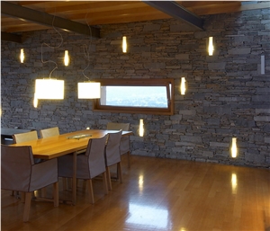 Karystos Grey Slate Ledge Wall Stone
