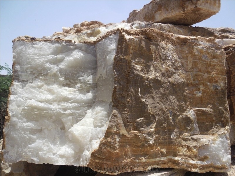 Iran White Onyx Block