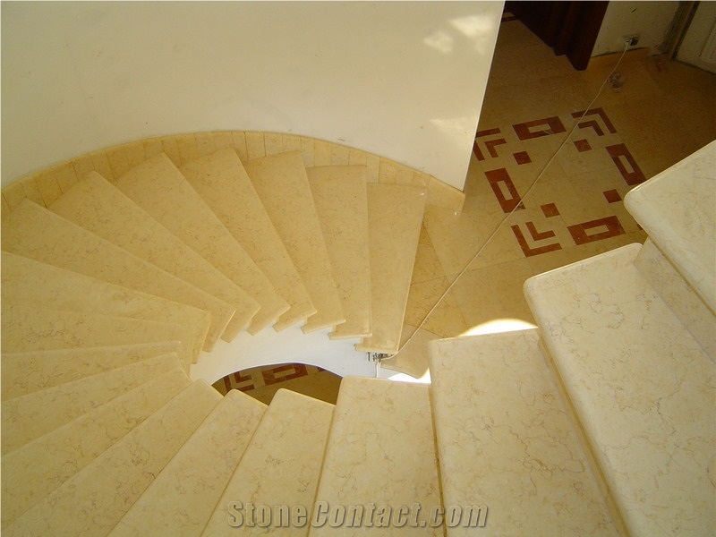 Sunny Yellow Marble Stairs, Steps