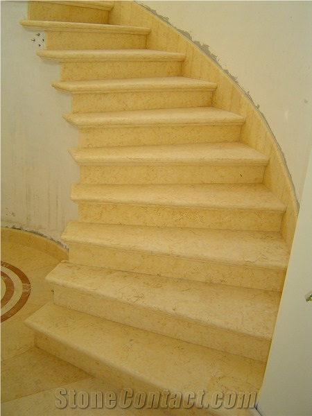 Sunny Yellow Marble Stairs, Steps