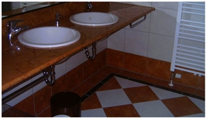 Rosso Verona Marble Bathroom Vanity Top, Rosso Verona Red Marble Bathroom Vanity Top