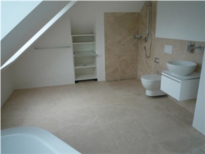 Travertino Romano Classico Bathroom Design, Travertino Romano Beige Travertine Bathroom Design
