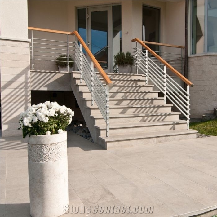 Transylvania Silver Honed Limestone Flooring Tiles, Transilvania Bicolor Limestone Slabs & Tiles
