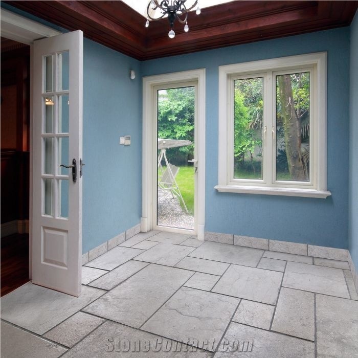 Transylvania V Gray Light - Grey Limestone Tiles