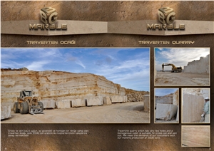 Sivas Classic Travertine Quarry, Blocks