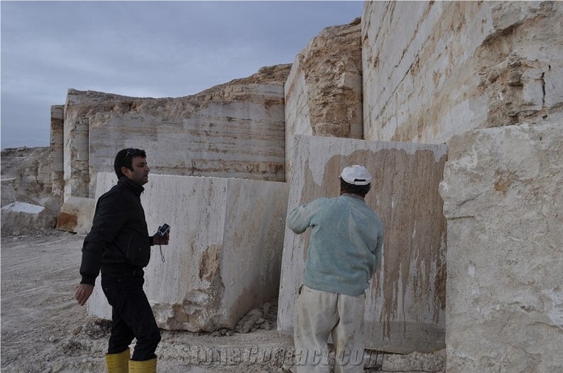 Sivas Classic Travertine Quarry, Blocks