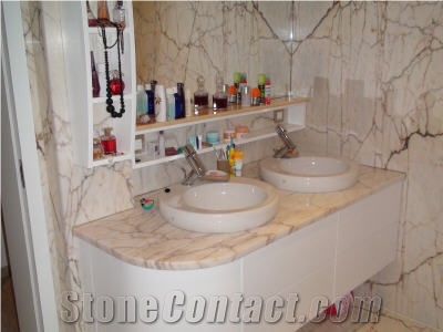 Golden Spider Marble Vanity Top, Golden Spider Yellow Marble Vanity Top
