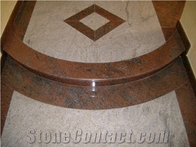 Multicolor Red Granite Steps
