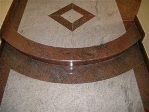 Multicolor Red Granite Steps