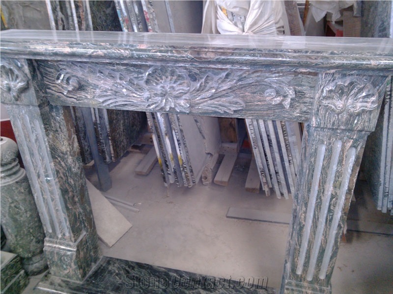 Fireplace,Green Jadeite Granite C3 Fireplace