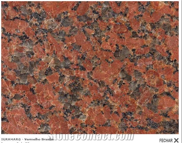 Vermelho Brasilia Granite Slabs, Tiles