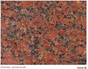 Vermelho Brasilia Granite Slabs, Tiles