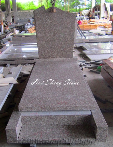 G664 Granit Monument Tombstone, Red Granite
