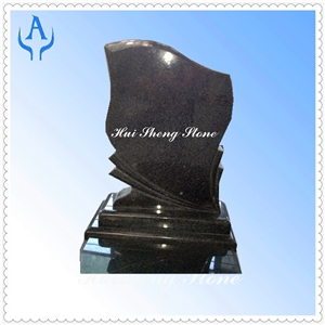 Granite Black Headstone, Shanxi Black Granite