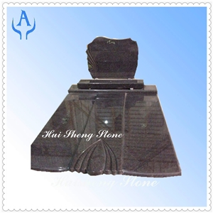 Granite Black Tombstone Monuments, Shanxi Black Granite