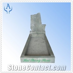 Multicolor Green Monument Tombstone, Green Granite