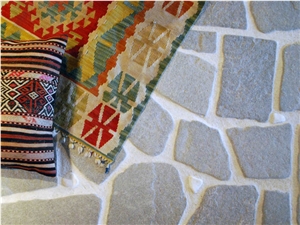 Polygonal Antique Kavalas Slate Random Pavers, Kavalas Grey Slate Pavers