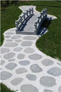 Polygonal Antique Kavalas Slate Random Pavers, Kavalas Grey Slate Pavers