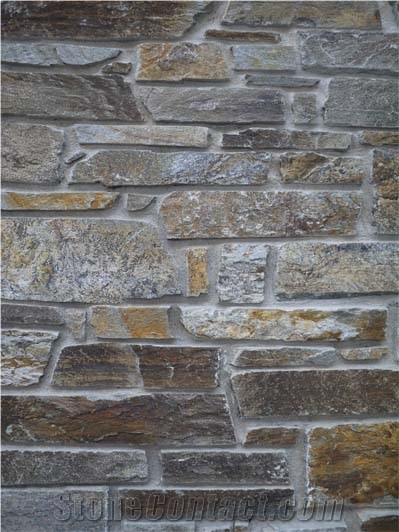 Stenari Kavalas Slate, Walling, Kavalas Grey Slate Ledge Stone