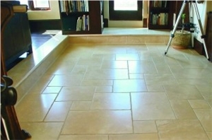 Classic Beige Travertine French Pattern Floor Tiles, Denizli Beige Travertine Tiles